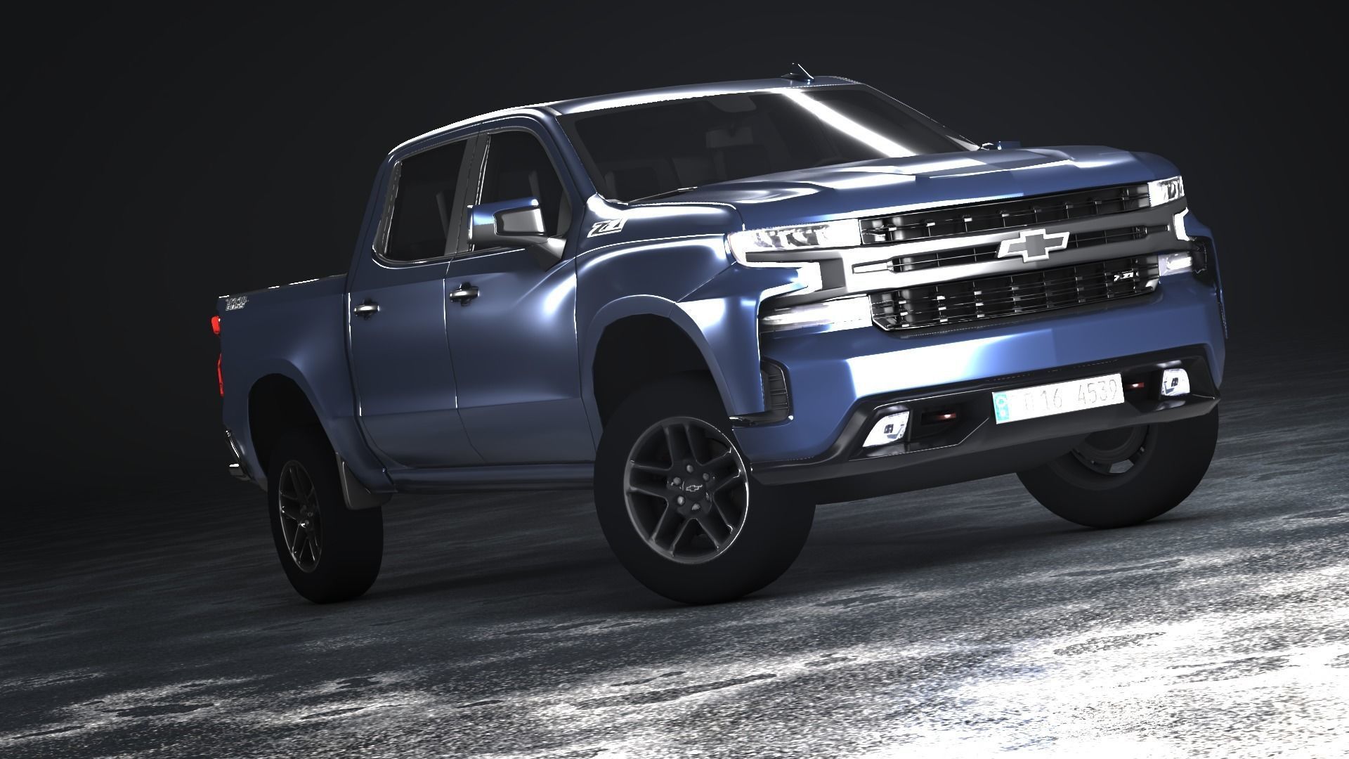 Chevrolet Silverado 2020 Low-poly 3D model_2