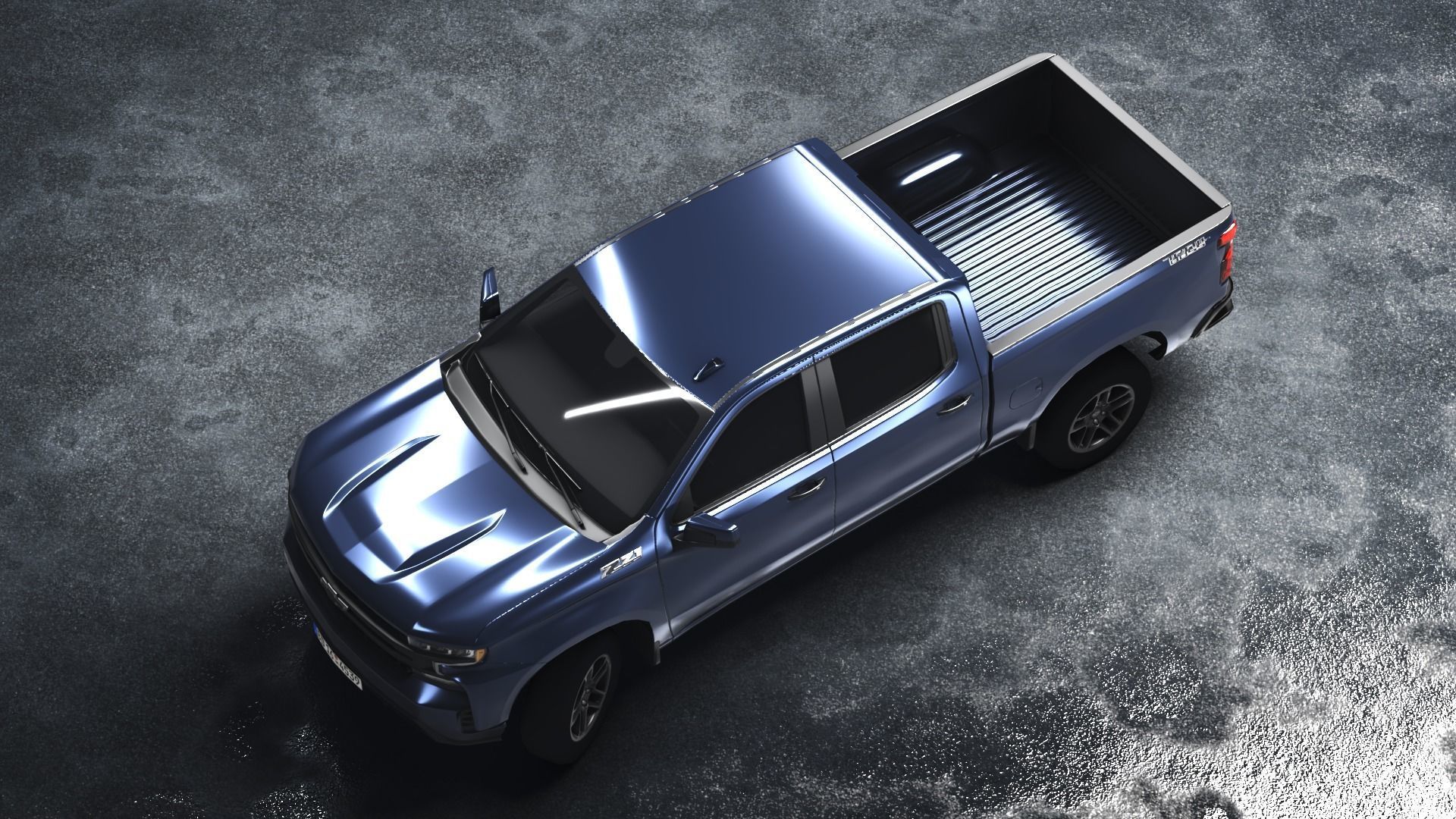 Chevrolet Silverado 2020 Low-poly 3D model_6