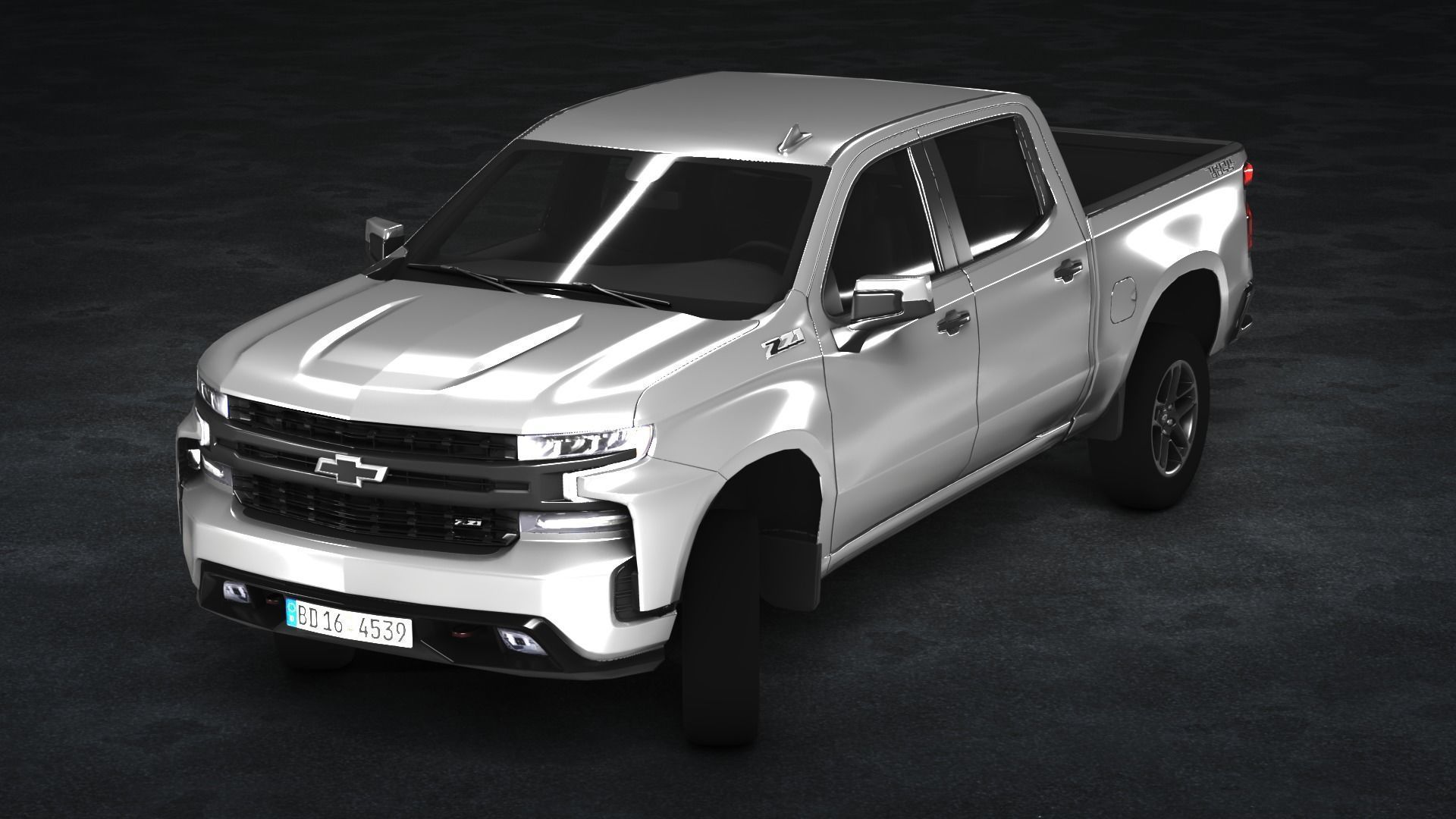 Chevrolet Silverado 2020 Low-poly 3D model_9