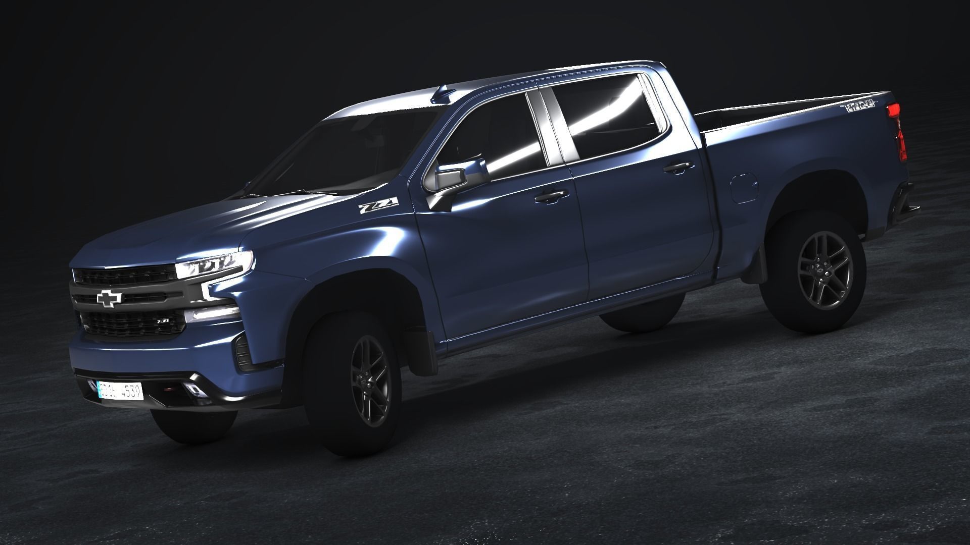 Chevrolet Silverado 2020 Low-poly 3D model_5