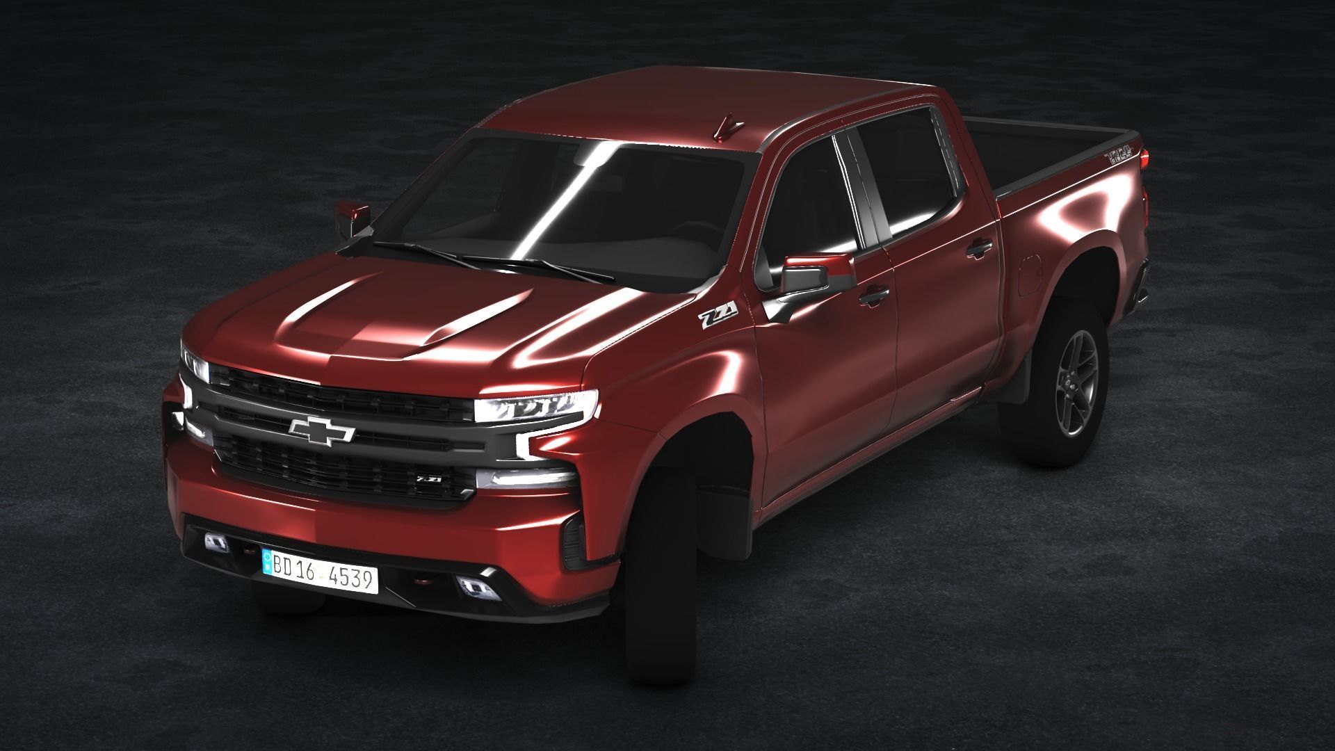 Chevrolet Silverado 2020 Low-poly 3D model_8