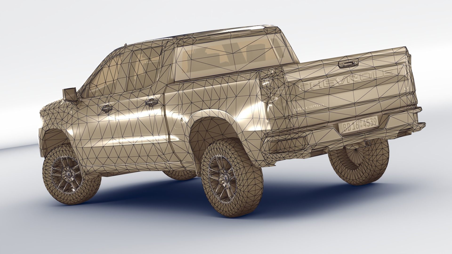 Chevrolet Silverado 2020 Low-poly 3D model_13