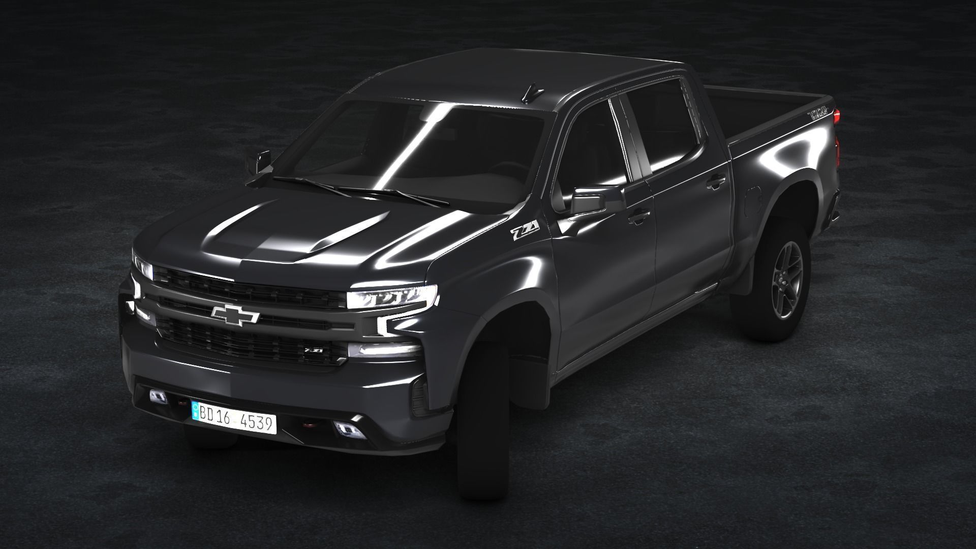 Chevrolet Silverado 2020 Low-poly 3D model_11