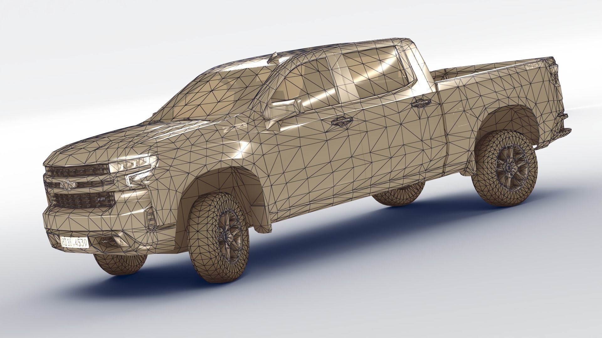 Chevrolet Silverado 2020 Low-poly 3D model_15