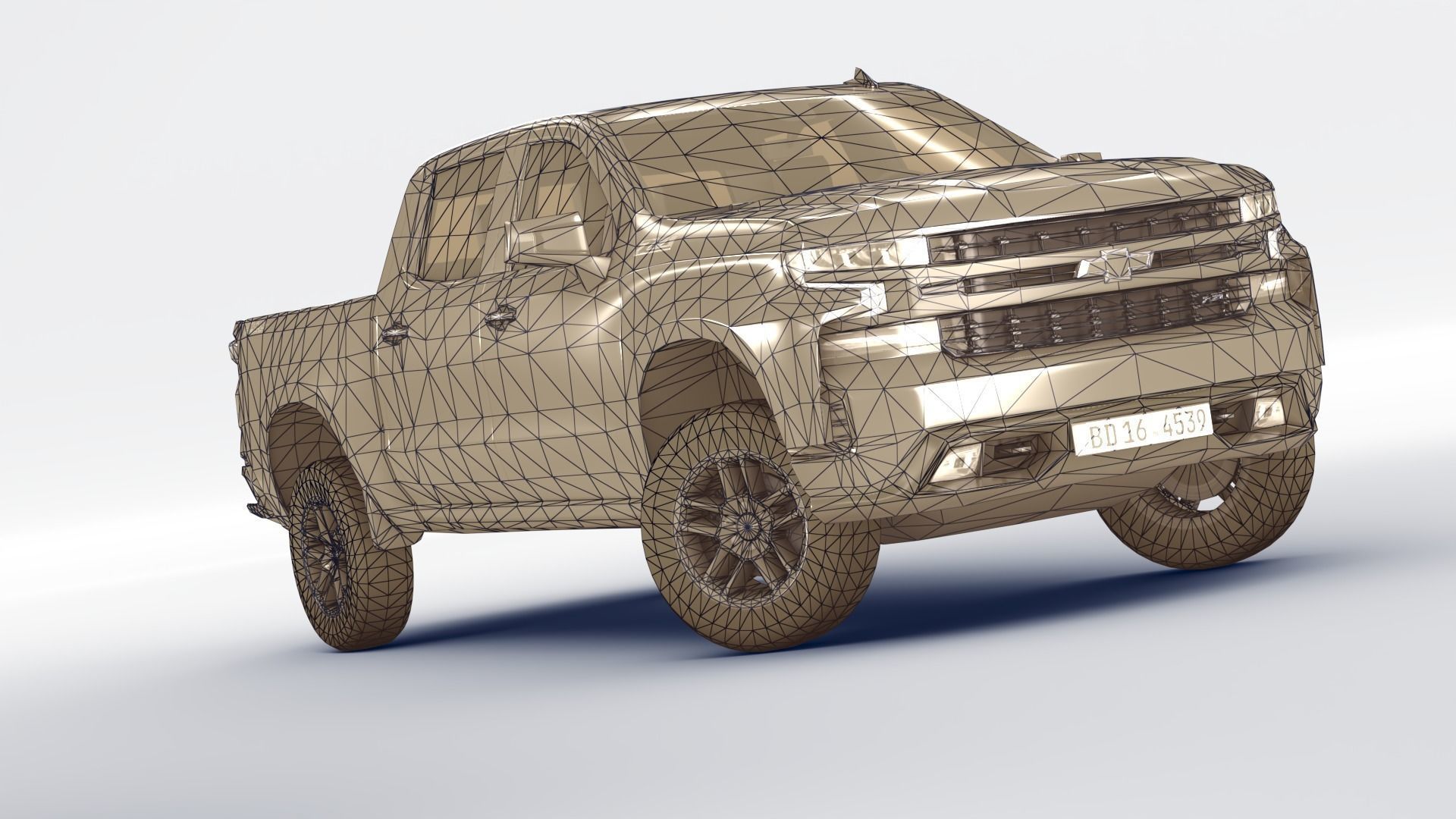 Chevrolet Silverado 2020 Low-poly 3D model_12
