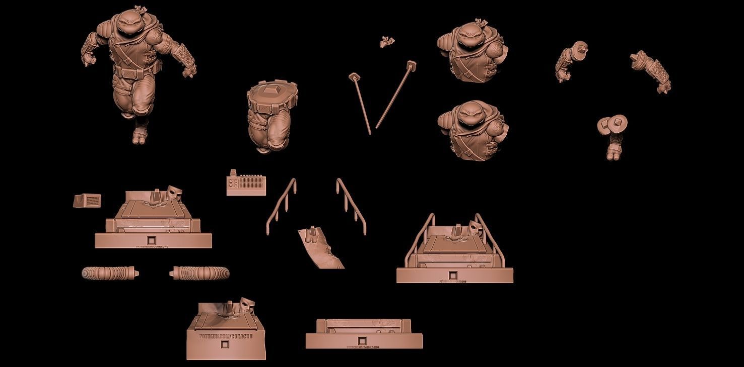 Fan Art - LEO from TMNT Last Ronin - Statue 3D print model_8