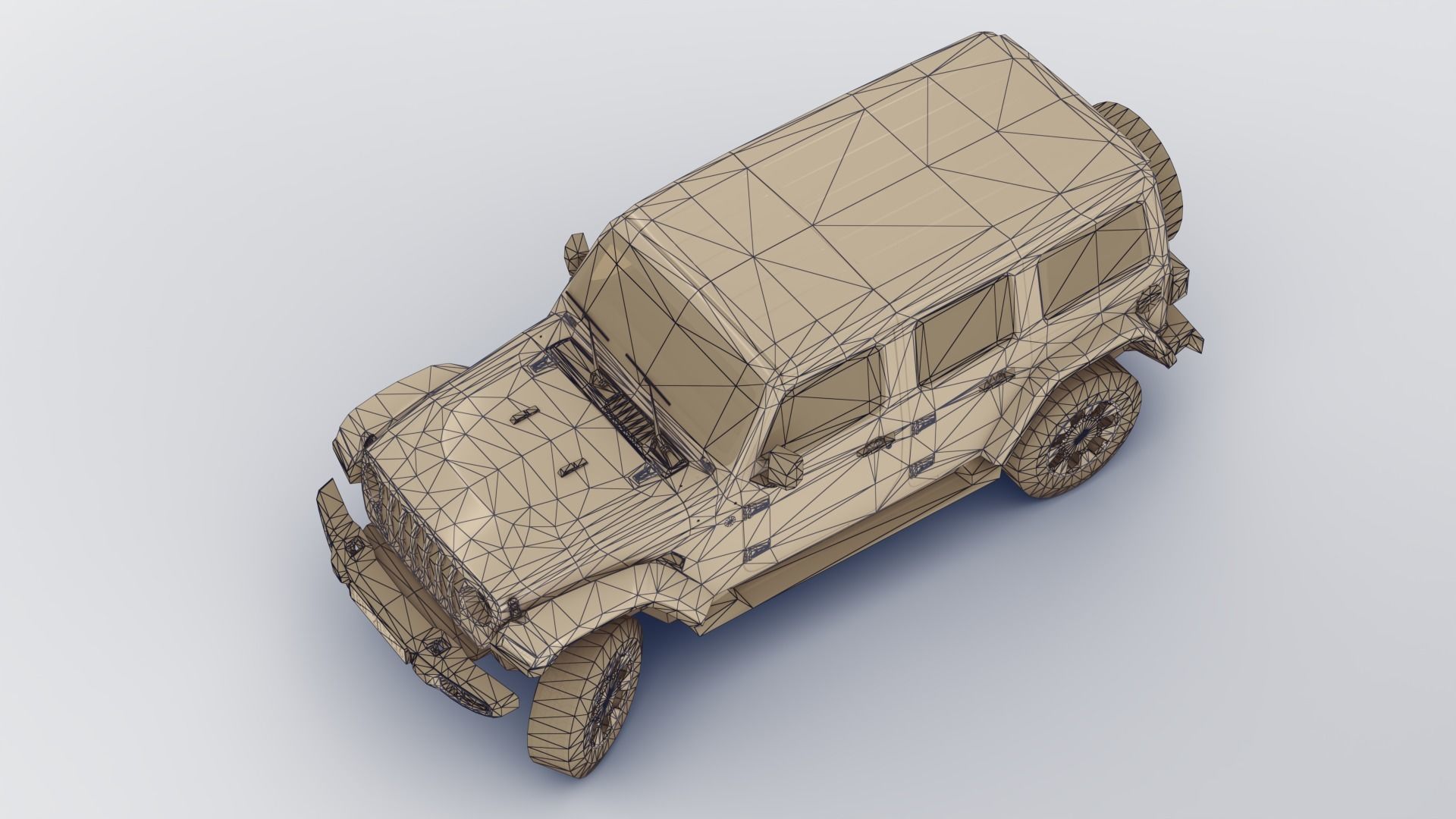 Jeep Wrangler Sahara 2020 Low-poly 3D model_18