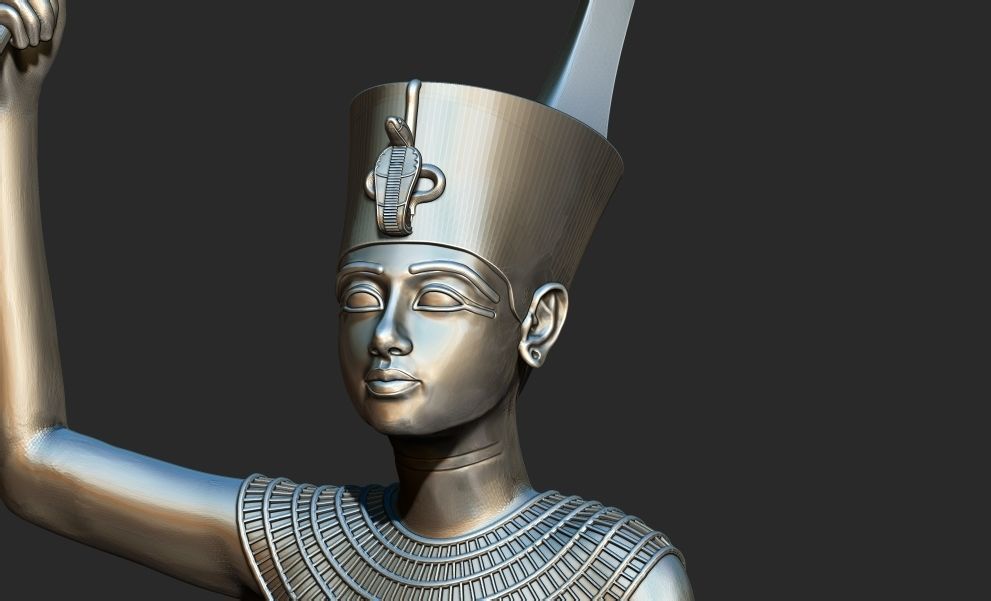 Tutankhamun Harpooner canoe fishing reed boat 3d print model 3D print model_9