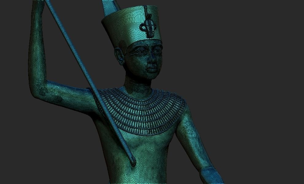 Tutankhamun Harpooner canoe fishing reed boat 3d print model 3D print model_4