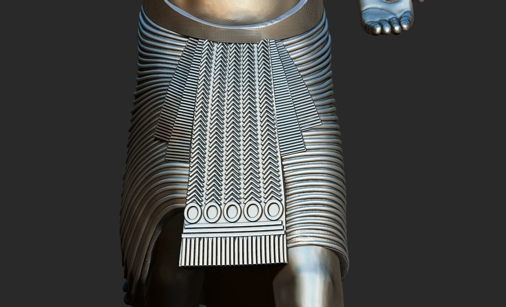 Tutankhamun Harpooner canoe fishing reed boat 3d print model 3D print model_10