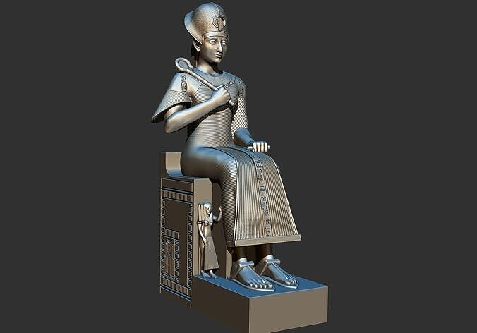 Ramesses RAMSES II in the Turin seated statue  3d model  3D print model