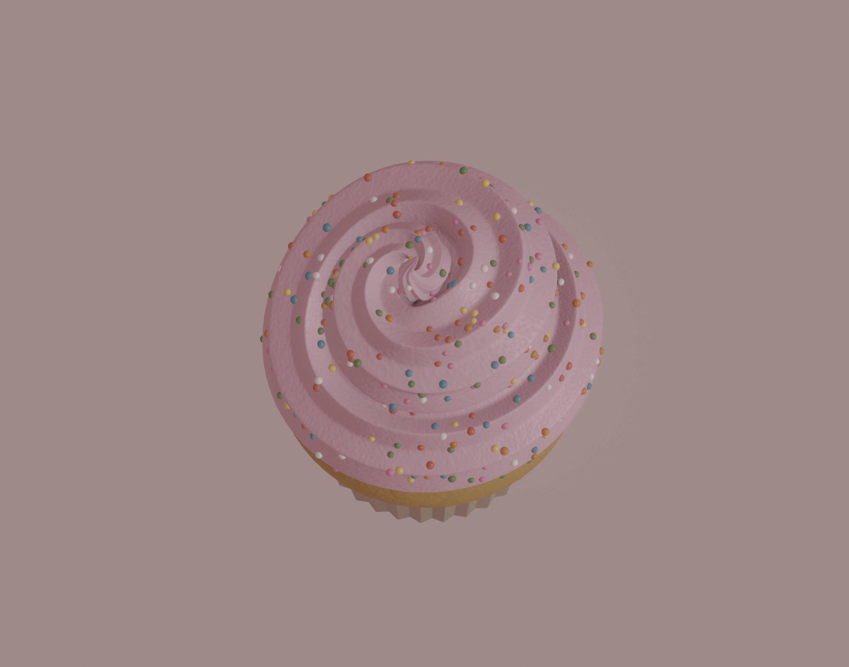 Cupcake 3D model_5