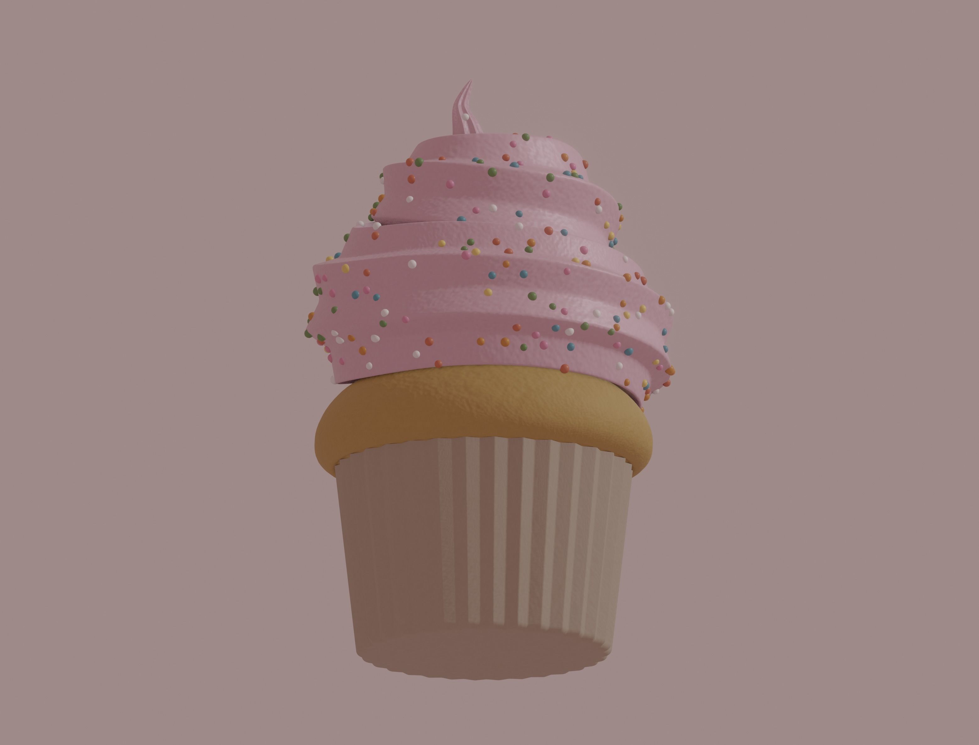 Cupcake 3D model_4