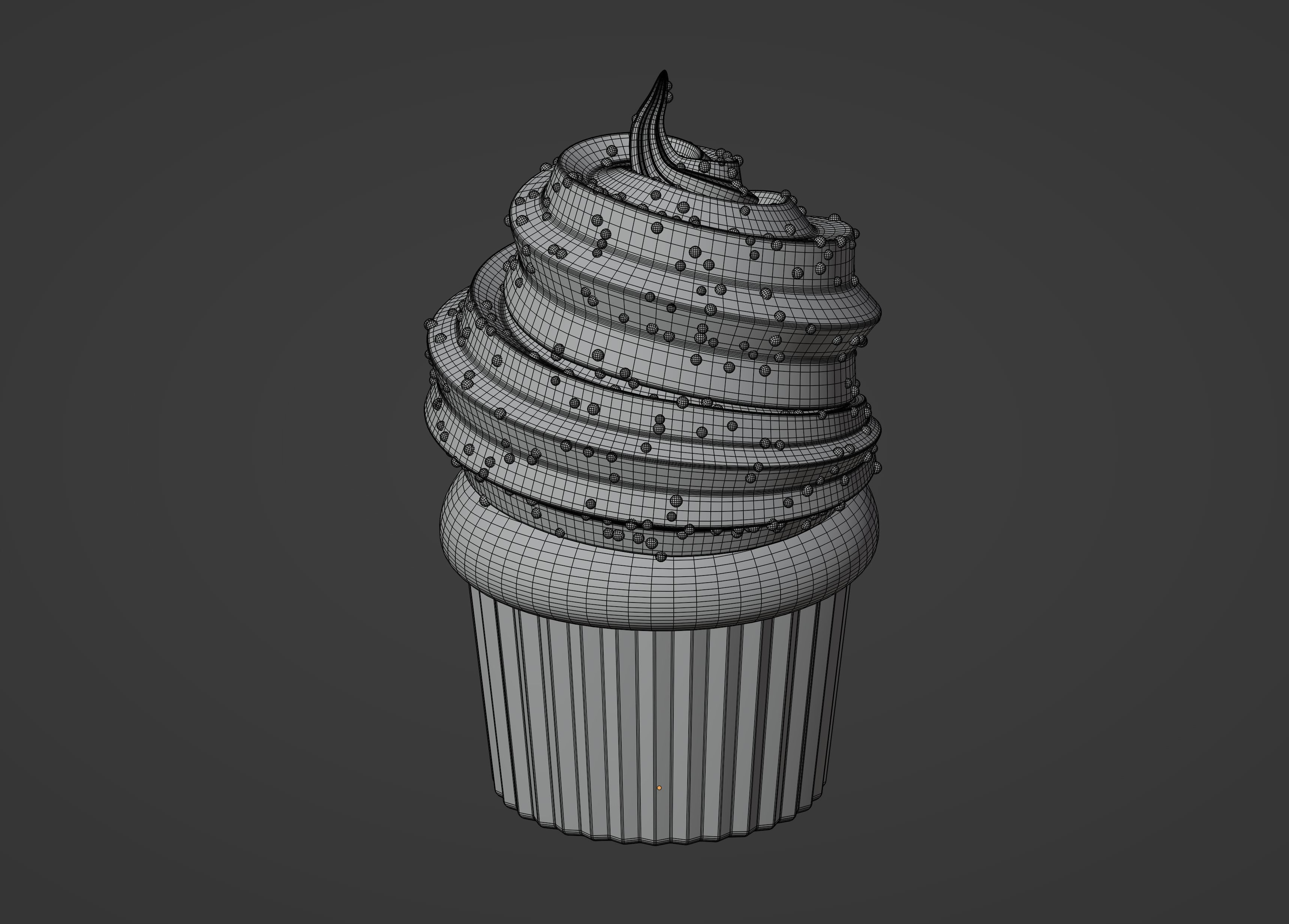 Cupcake 3D model_10