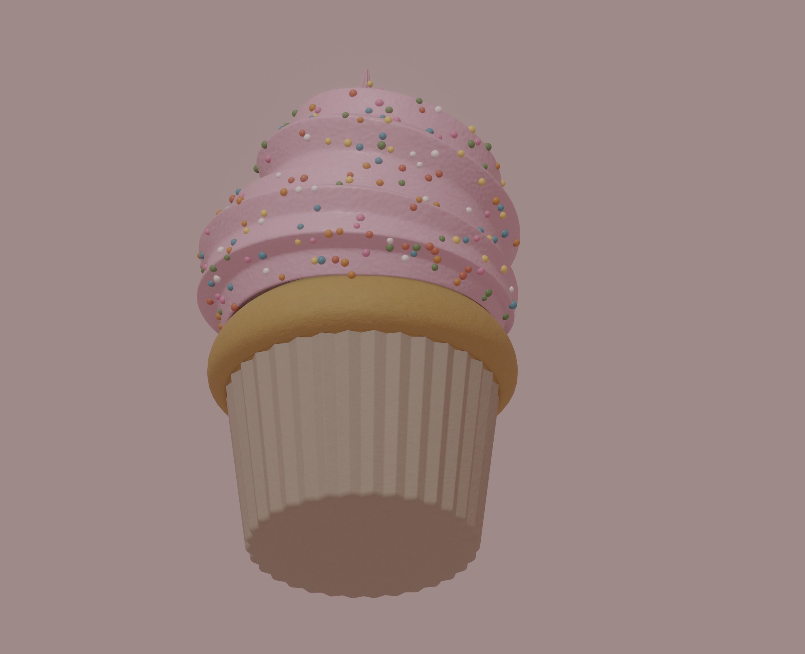 Cupcake 3D model_3