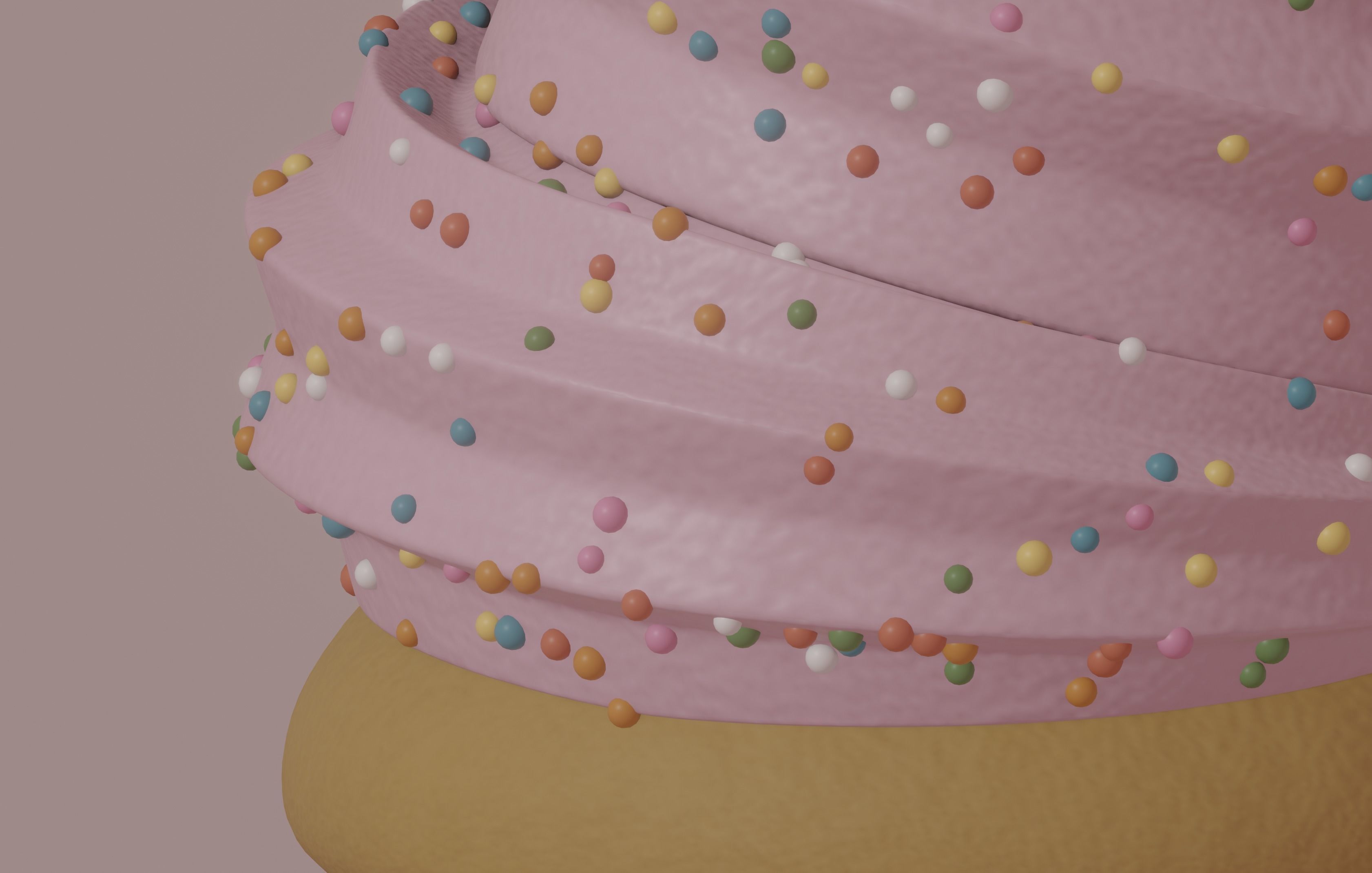 Cupcake 3D model_7