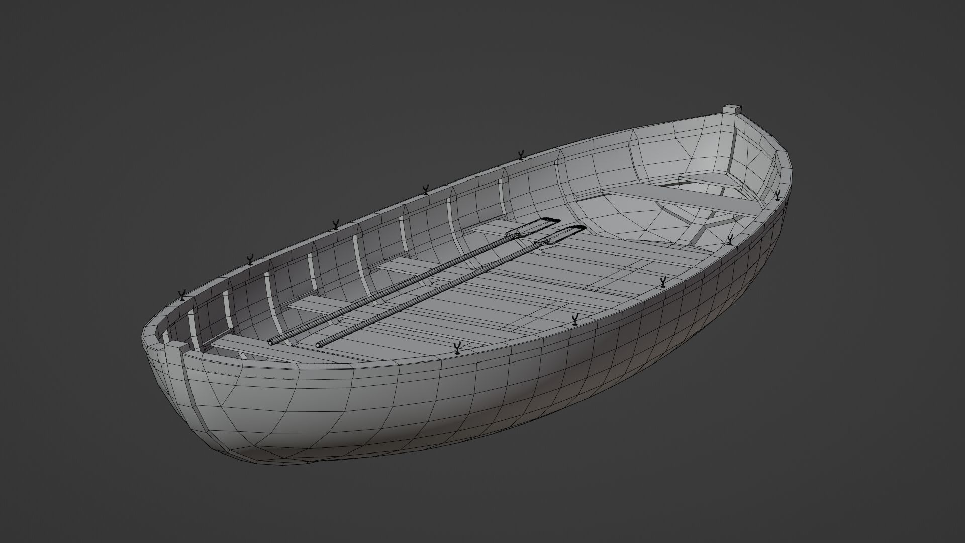 Old wooden boat 3D model_18
