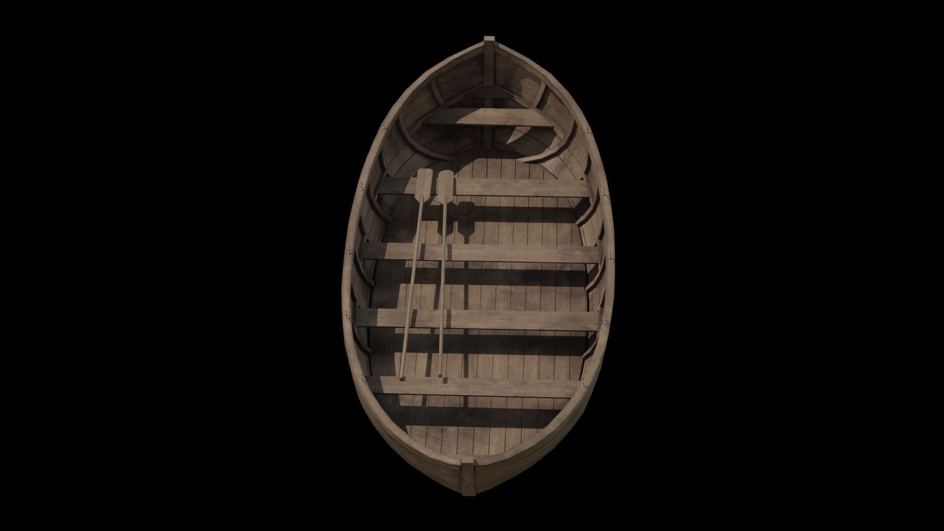 Old wooden boat 3D model_5