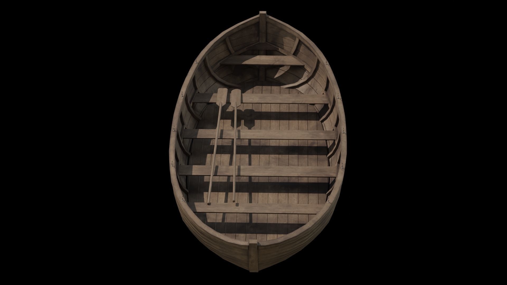 Old wooden boat 3D model_11