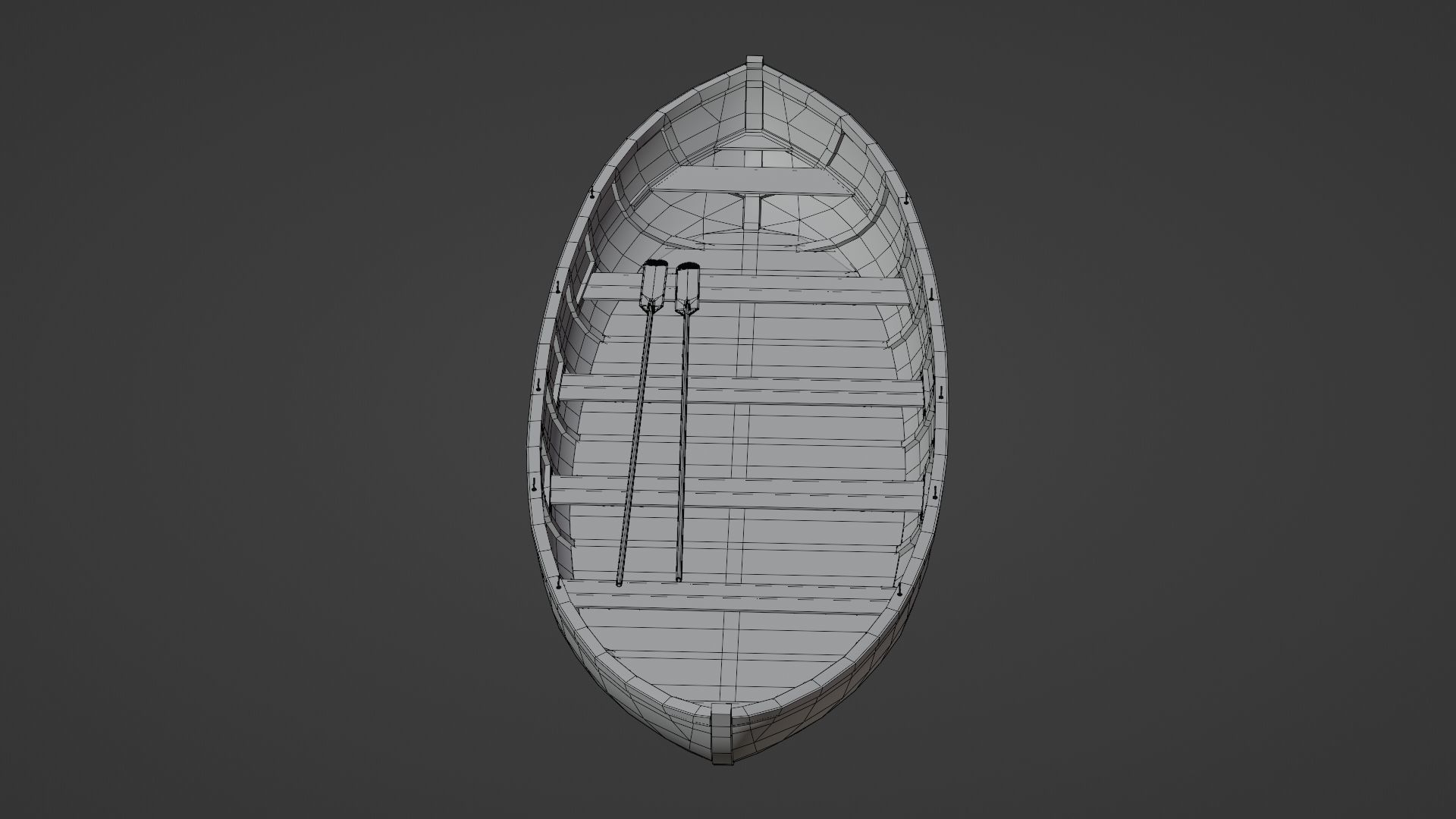 Old wooden boat 3D model_17