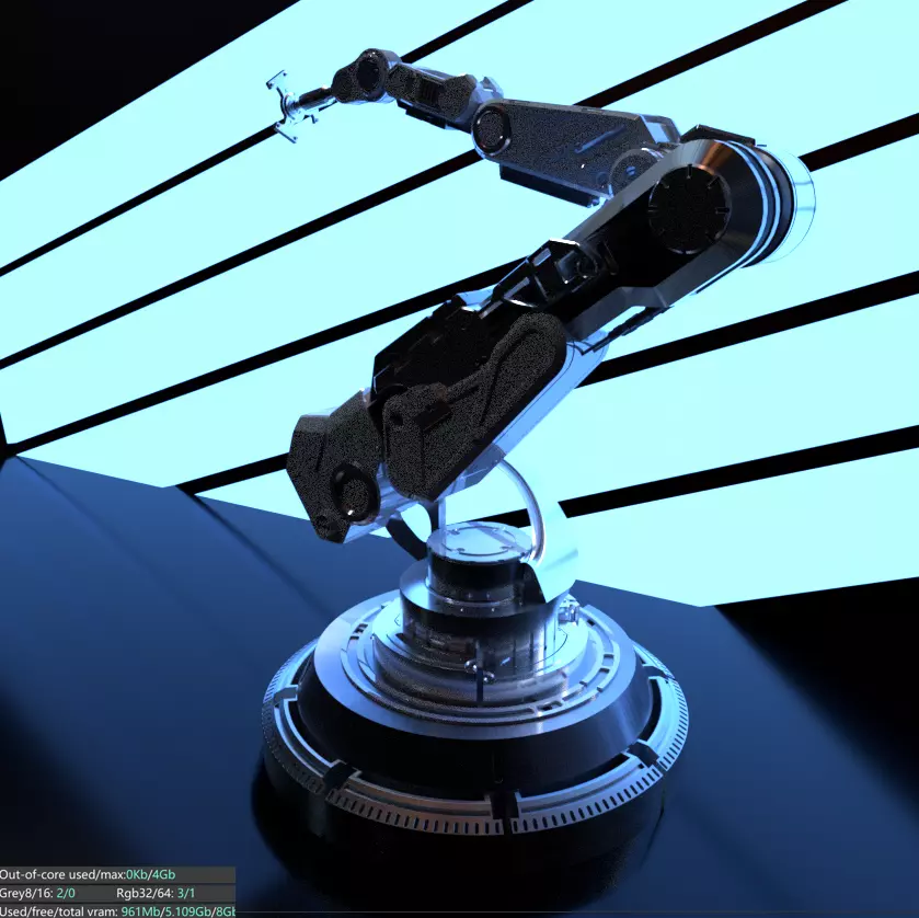 C4D Octane Robotic arm  3D model_0