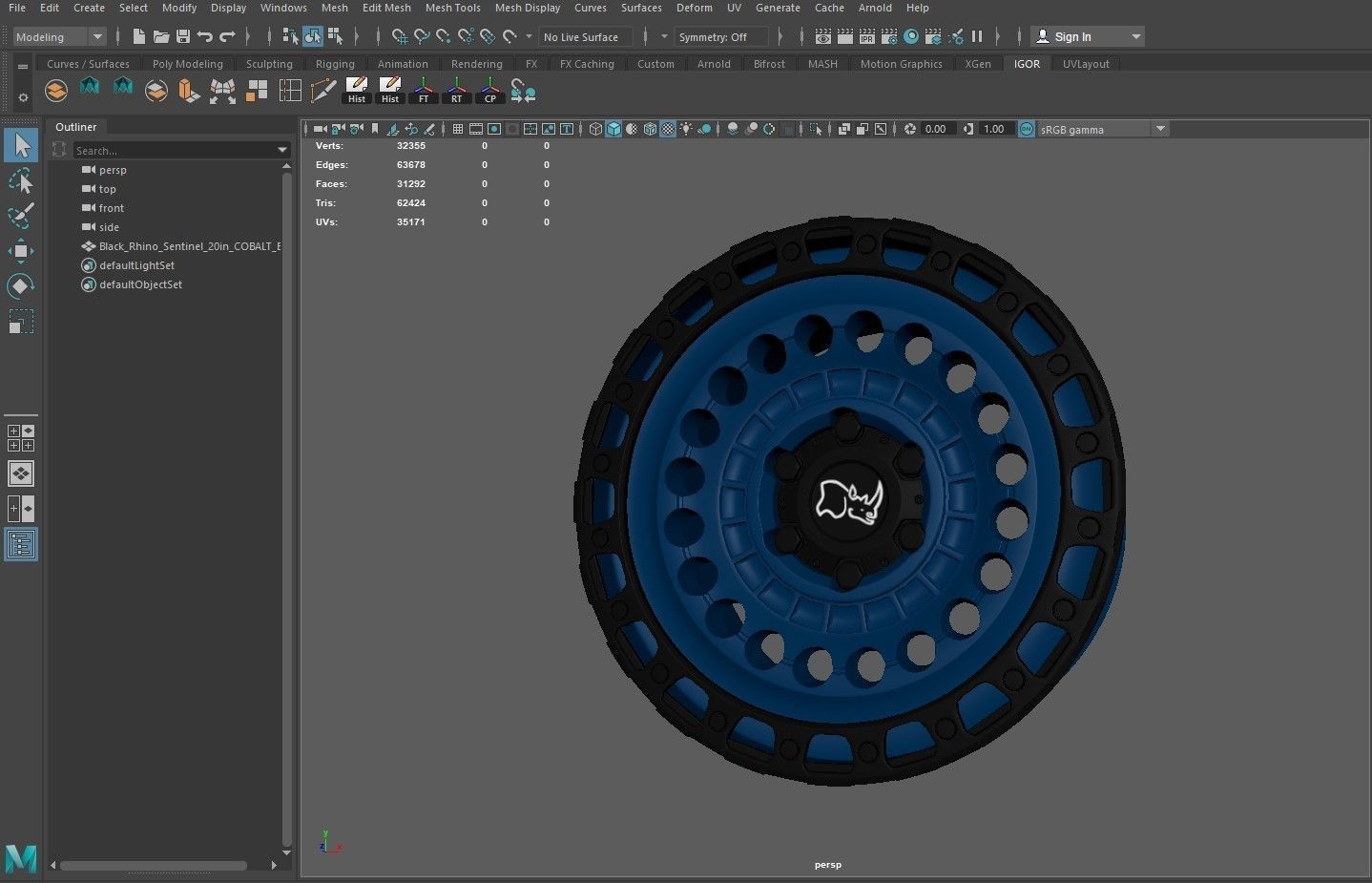 Black Rhino Sentinel Cobalt Blue 3D model_6