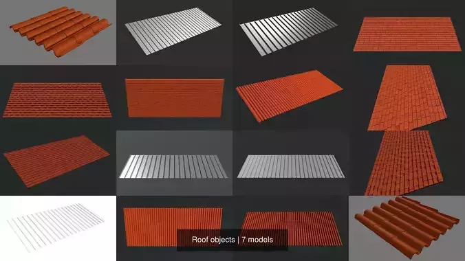 Roof objects 3D Model Collection