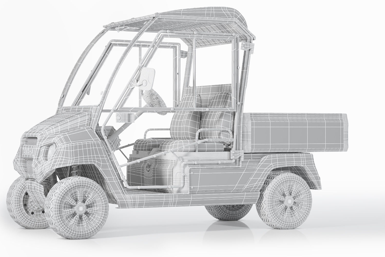 Yamaha Golf Cart UMAX CAB 3D model_6