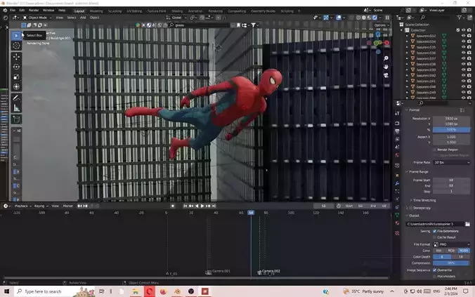 Spiderman animated file full rigged 