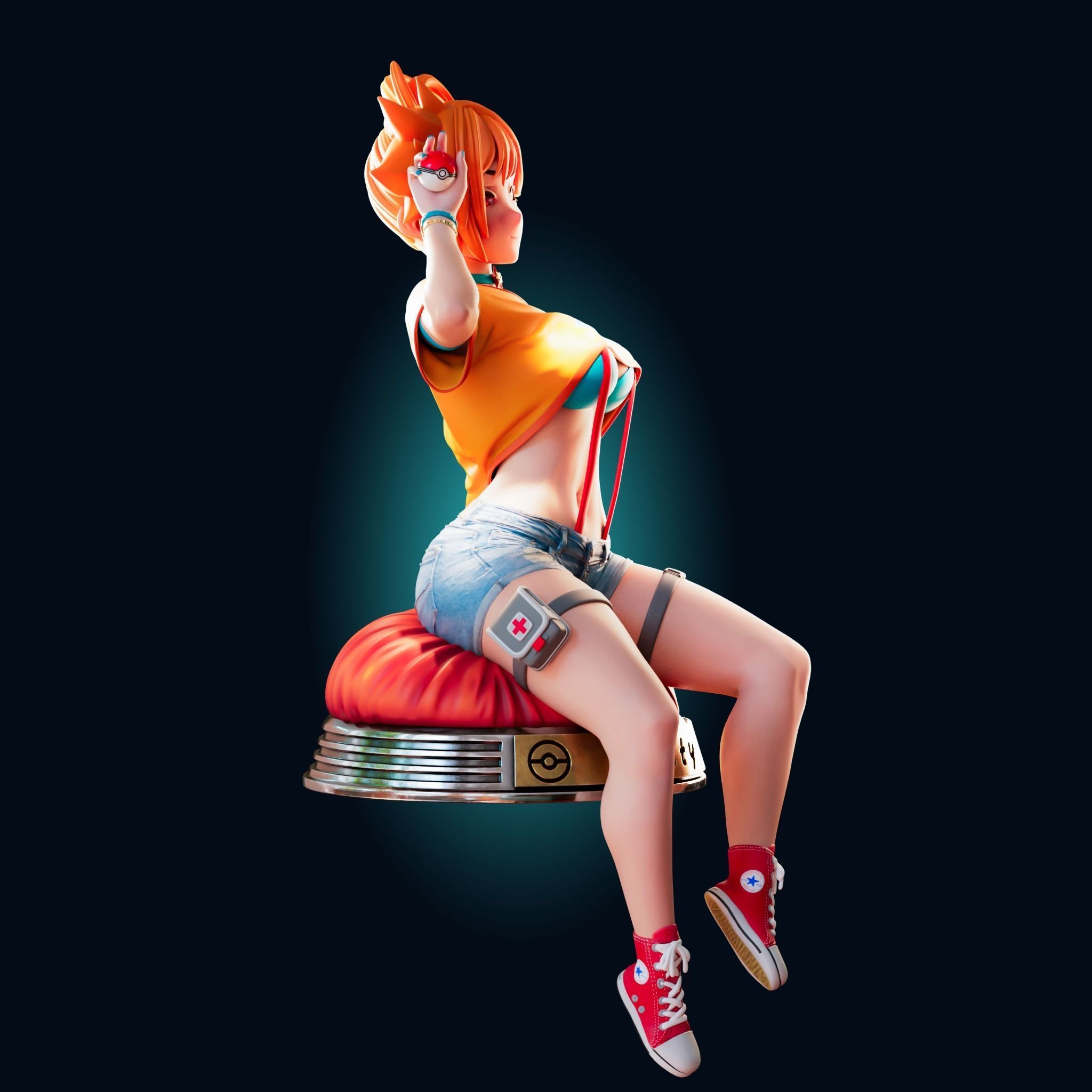 ADULT MISTY POKEMON 4 VARIATIONS Nsfw - Futa 3D PRINT MODEL  3D print model_2