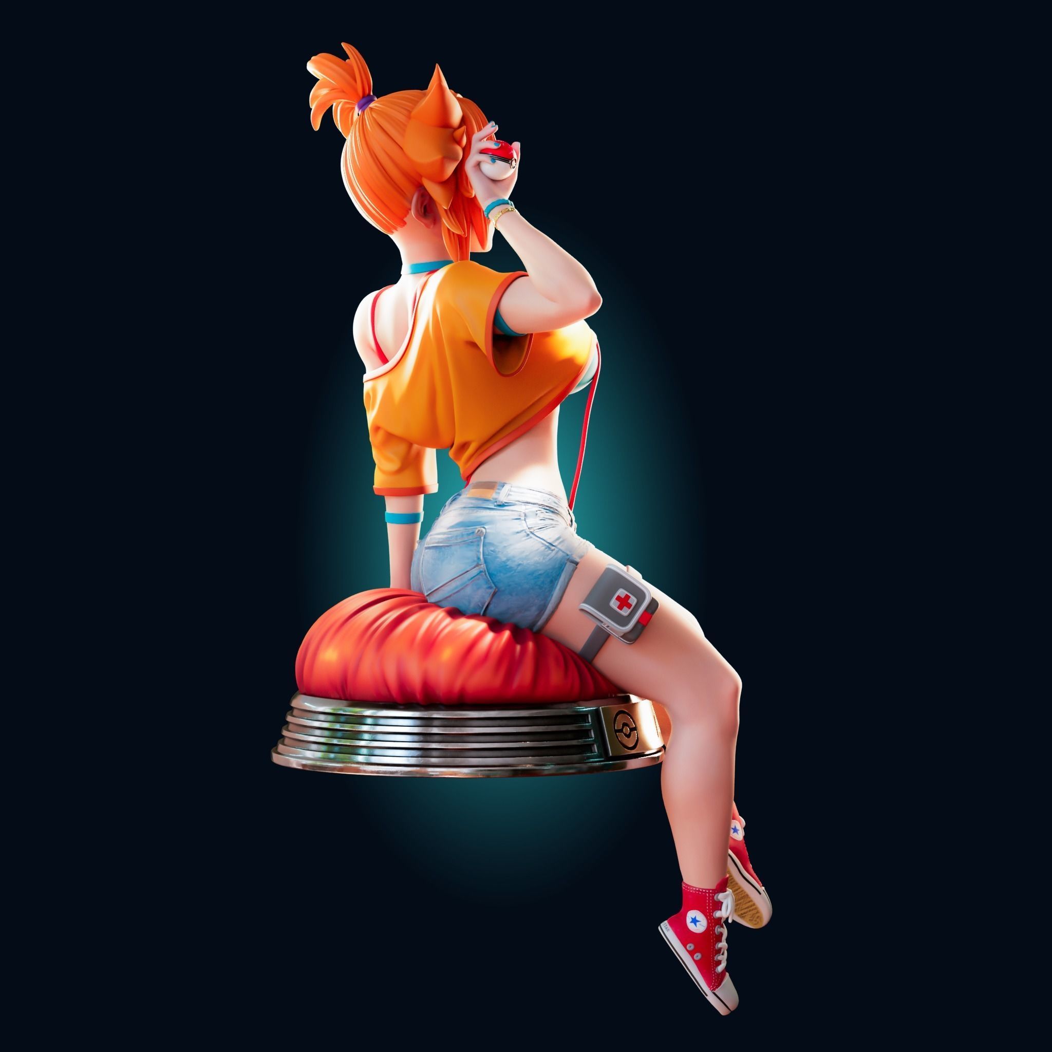 ADULT MISTY POKEMON 4 VARIATIONS Nsfw - Futa 3D PRINT MODEL  3D print model_3
