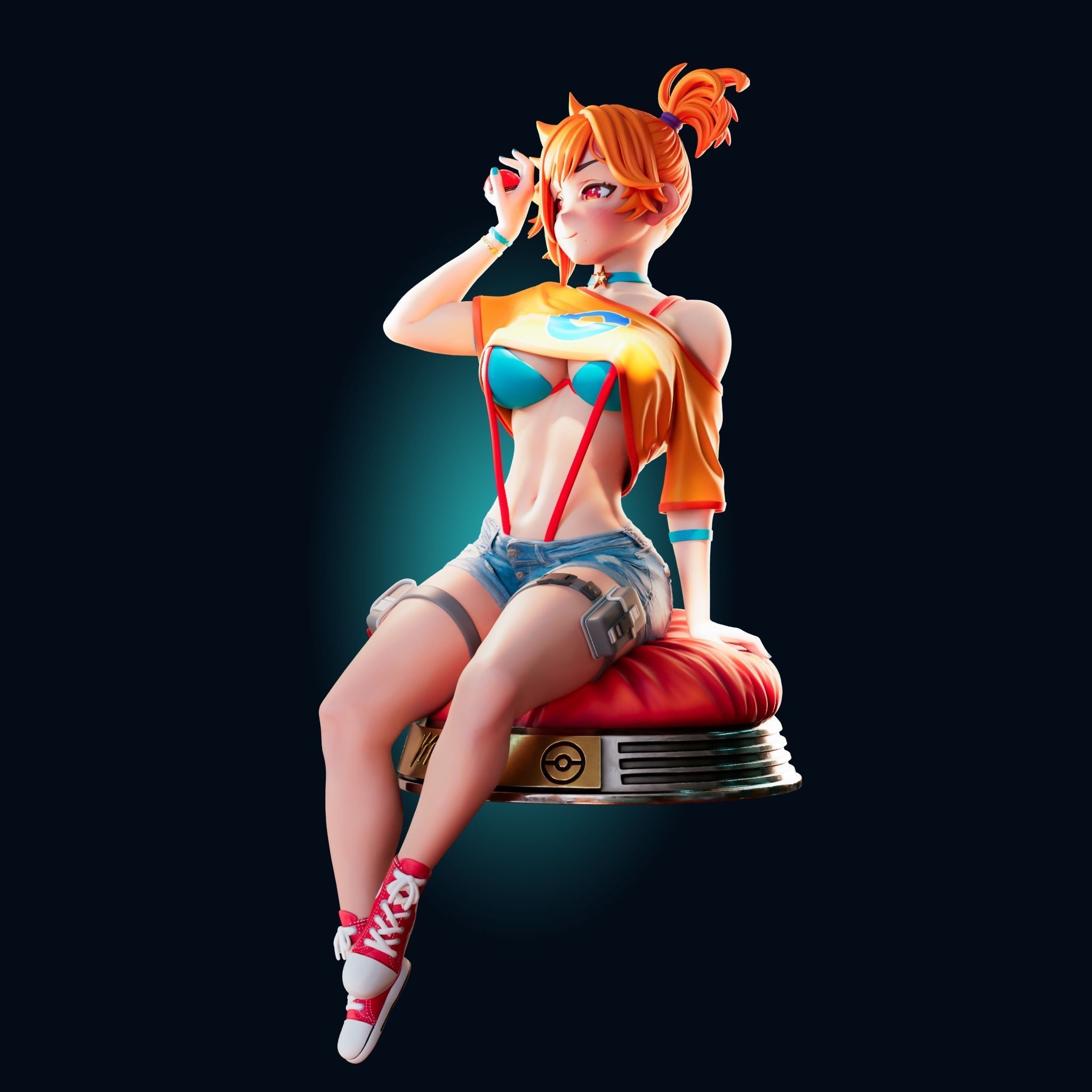 ADULT MISTY POKEMON 4 VARIATIONS Nsfw - Futa 3D PRINT MODEL  3D print model_8