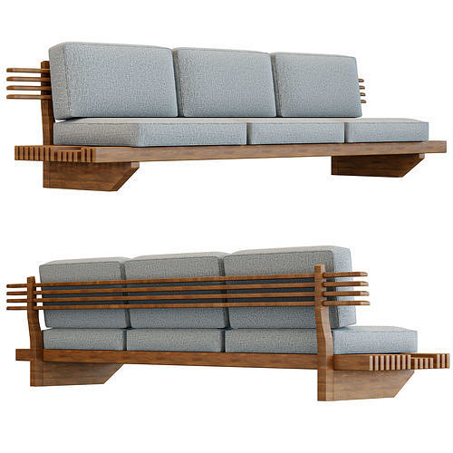 Wooden Sofa Furniture 3D model