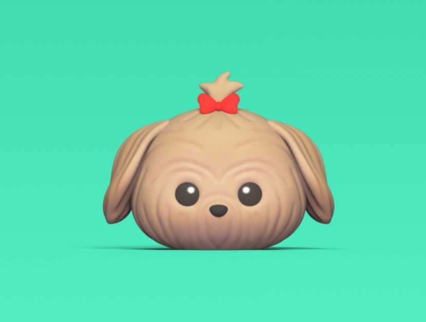 Dog Lhasa Apso 3D print model_1