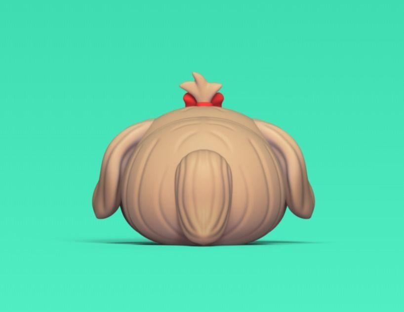 Dog Lhasa Apso 3D print model_4