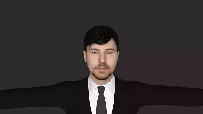 Mr beast Hyper Realistic Full Body Rigged Character 3D model
