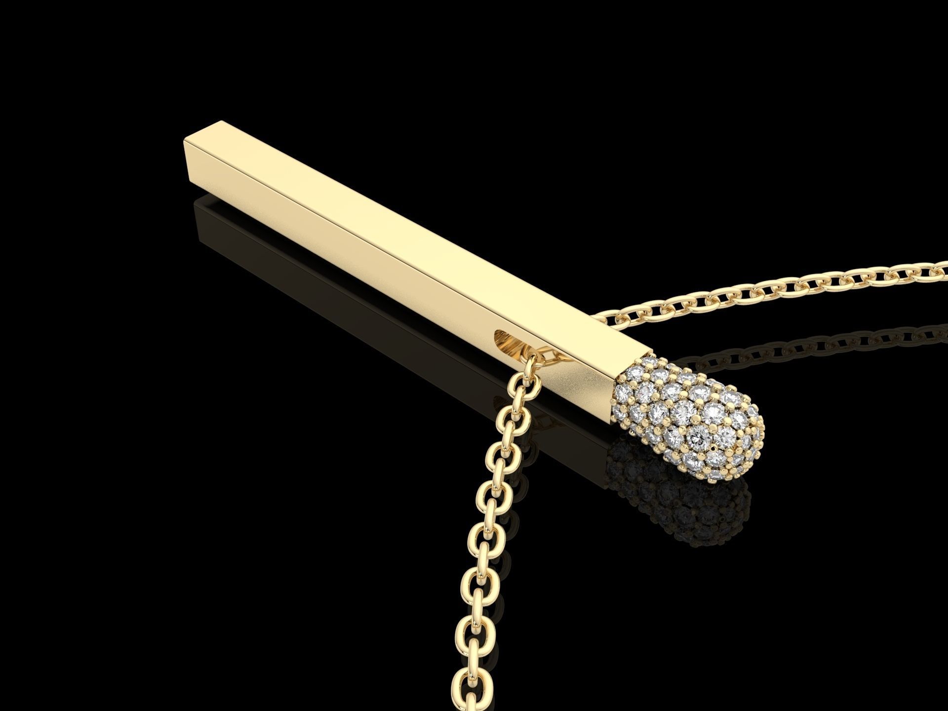 pendant match 3D print model_4