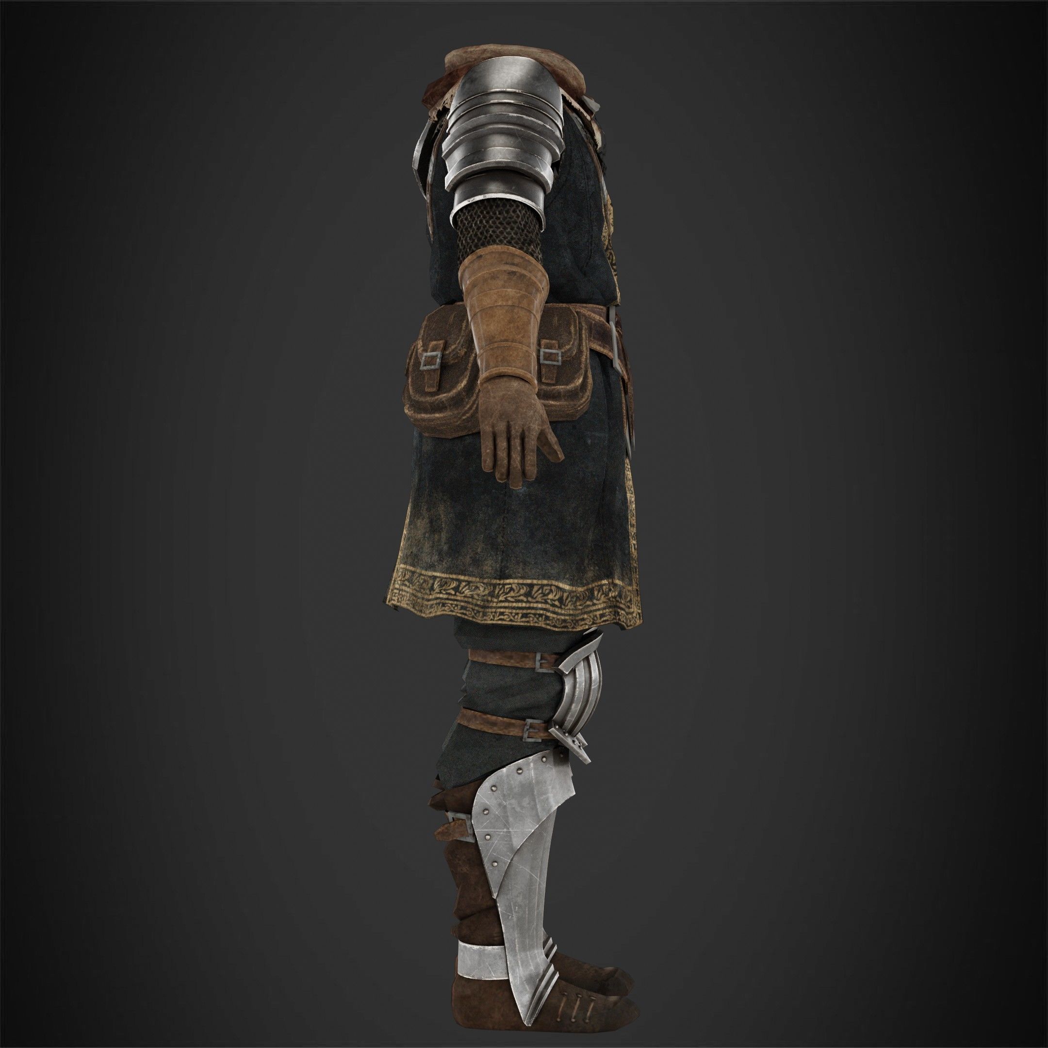 Dark Souls Elite Knight Armor for Cosplay 3D print model_8