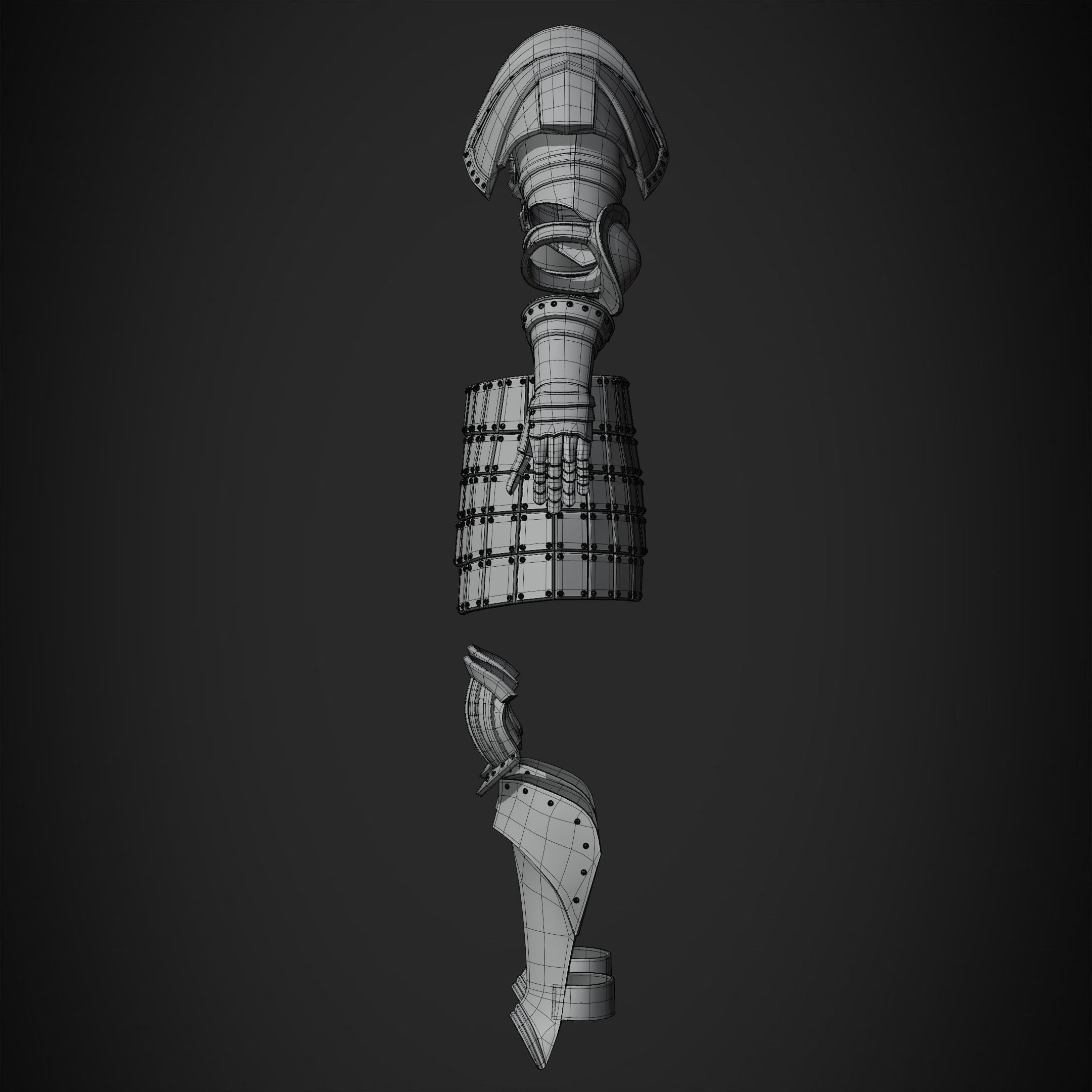 Dark Souls Elite Knight Armor for Cosplay 3D print model_15