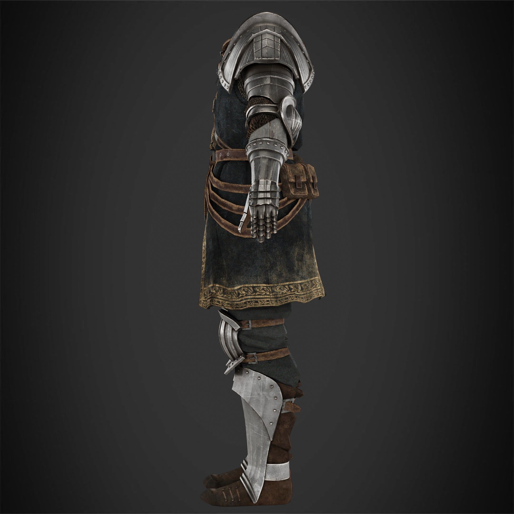 Dark Souls Elite Knight Armor for Cosplay 3D print model_4
