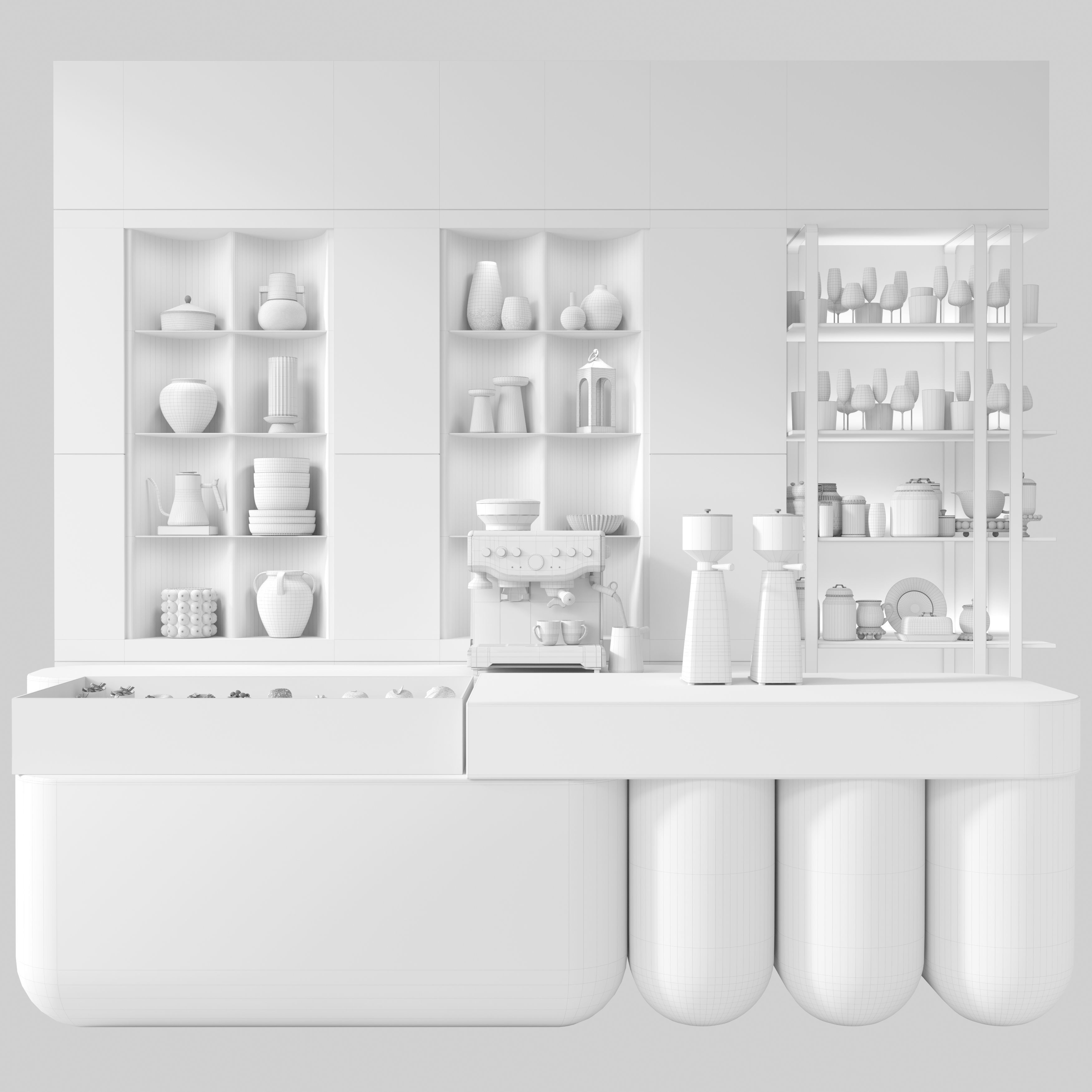 Cafe design 3D model_1