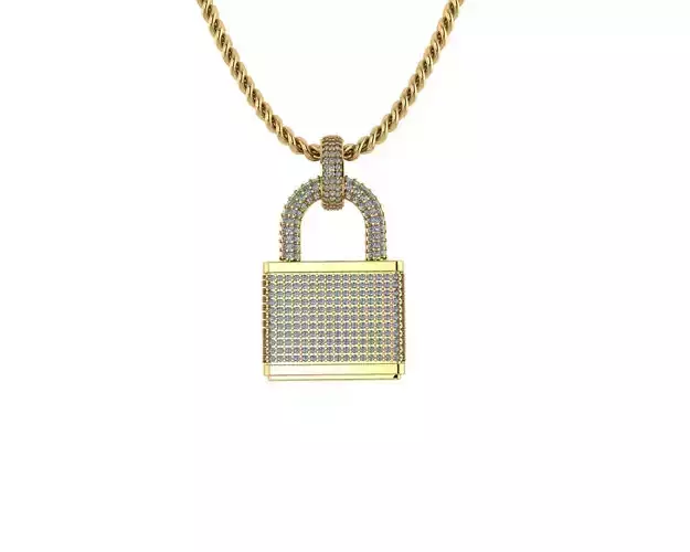 Lock Diamond Pendants