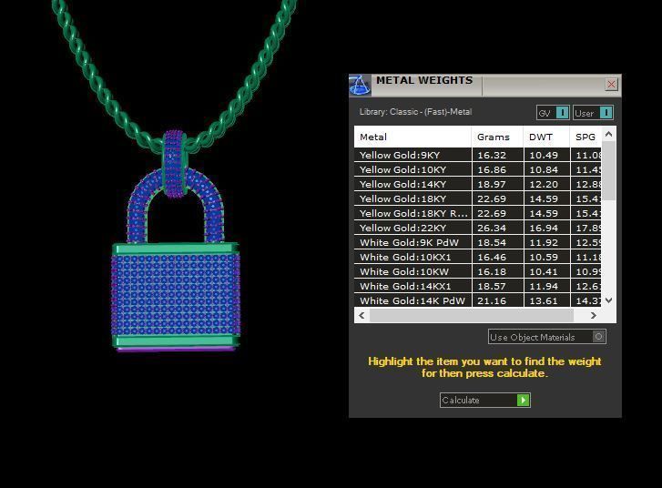 Lock Diamond Pendants 3D print model_7