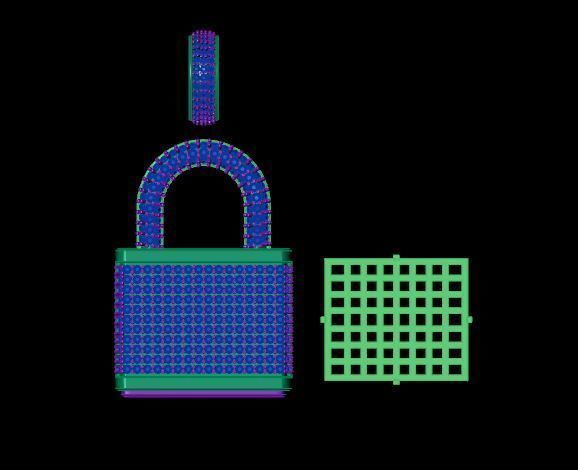 Lock Diamond Pendants 3D print model_5