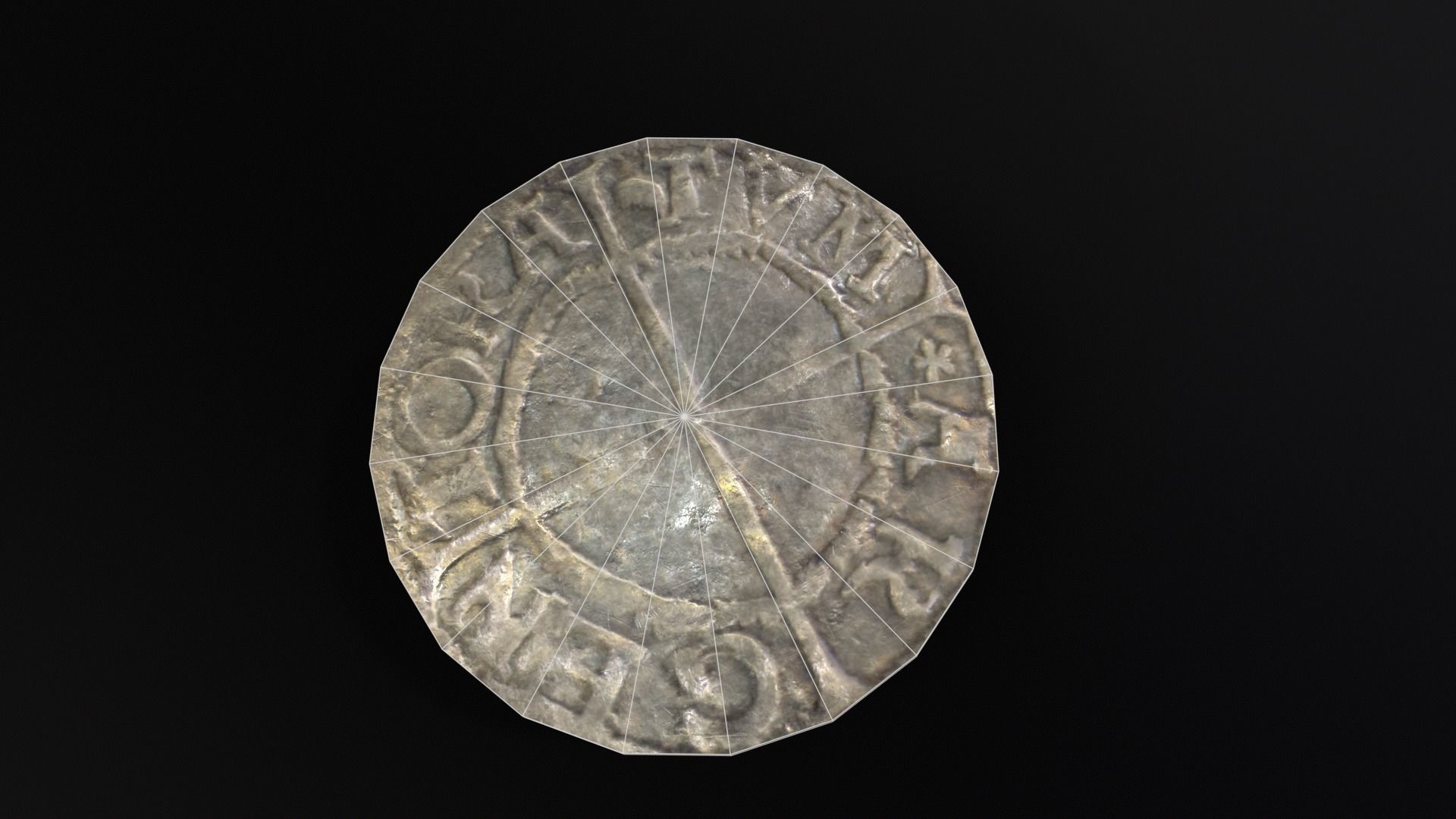Medieval Coins  Low-poly 3D model_5