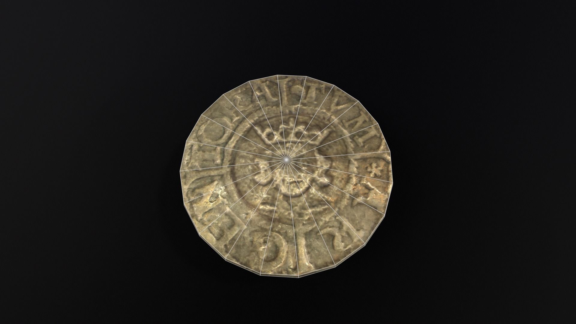 Medieval Coins  Low-poly 3D model_9