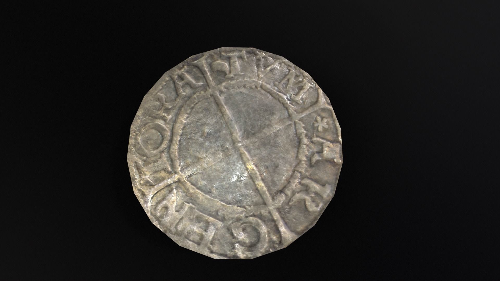Medieval Coins  Low-poly 3D model_4