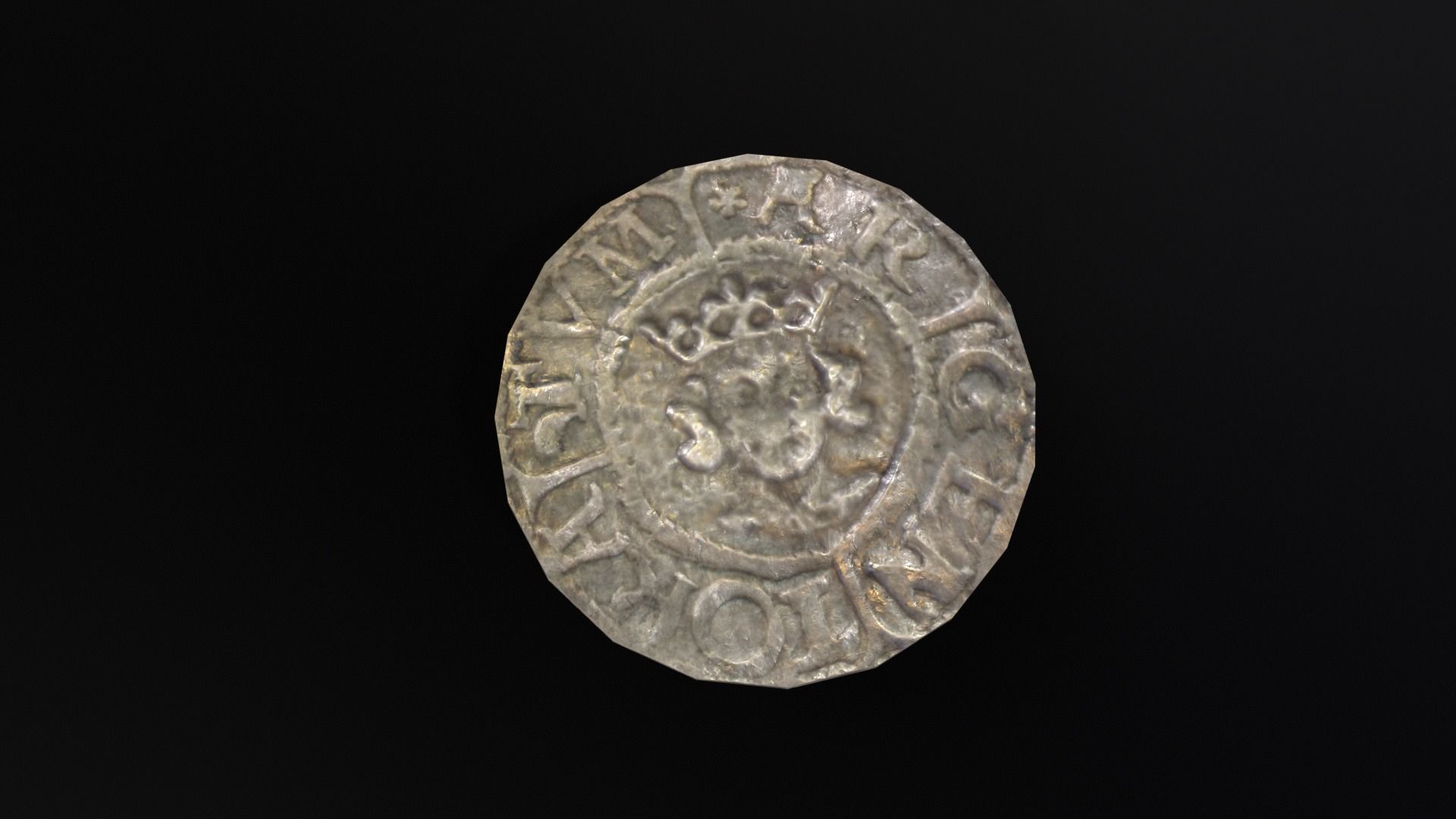 Medieval Coins  Low-poly 3D model_6