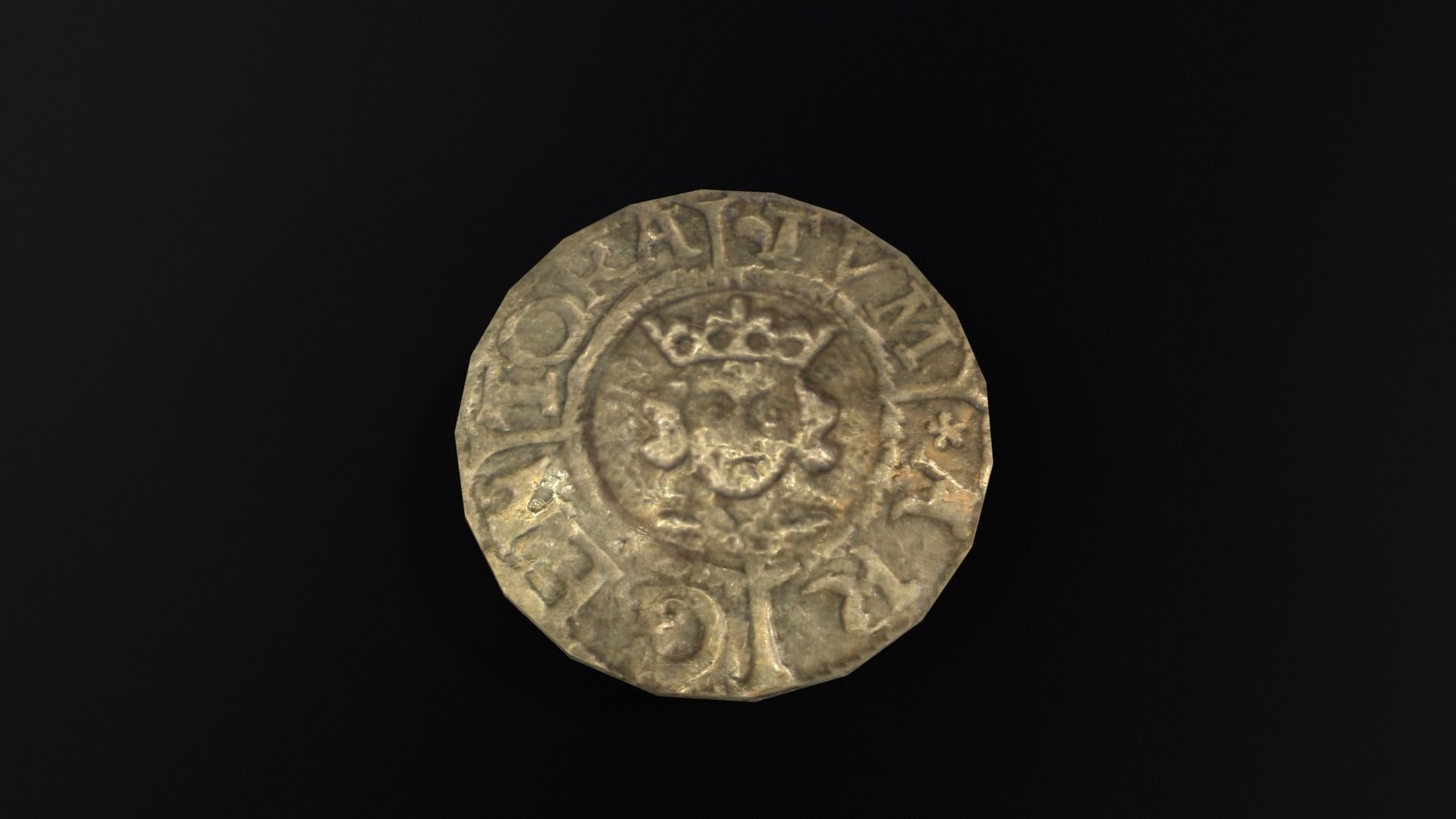 Medieval Coins  Low-poly 3D model_8