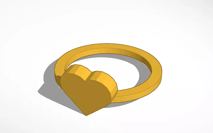 Heart Ring 3D print model_0